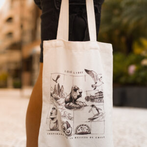 Tote de algodón con cuadritos